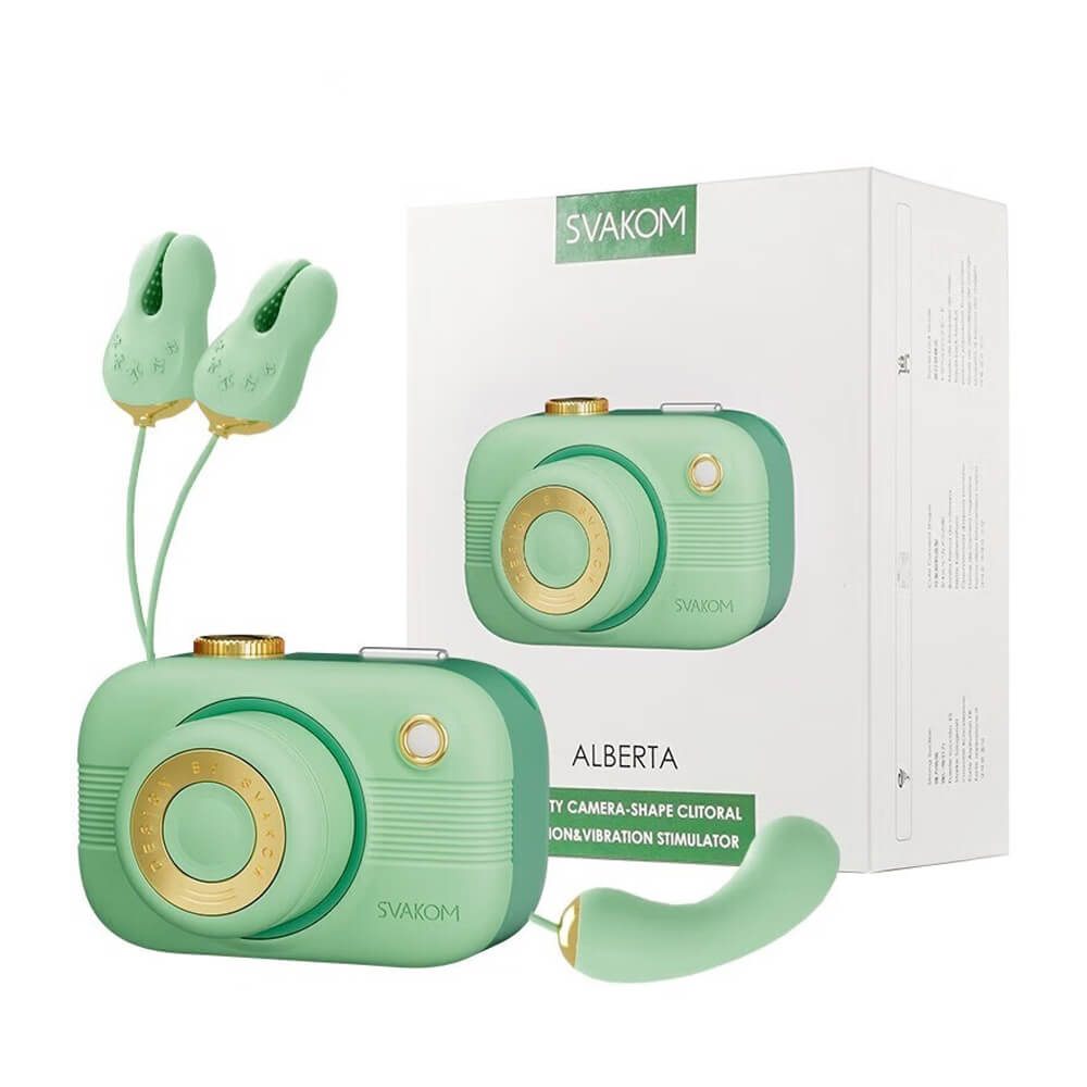  Đại lý Máy bú hút Svakom Alberta hình máy ảnh kèm 3 đầu phụ kích thích giá rẻ 