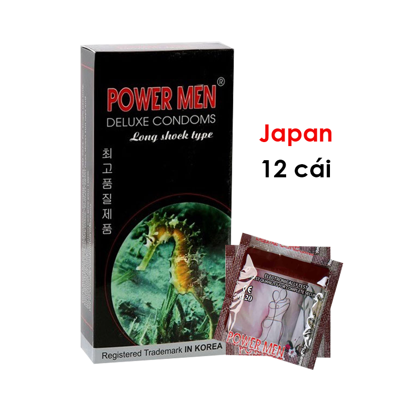 Thông tin Bao cao su Powermen Cá Ngựa Đen 12s  hàng xách tay 