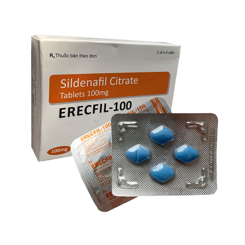 Sỉ Erecfil-100 Sildenafil Citrate 100mg cường dương kéo dài thời gian chống xuất tinh sớm  cao cấp 