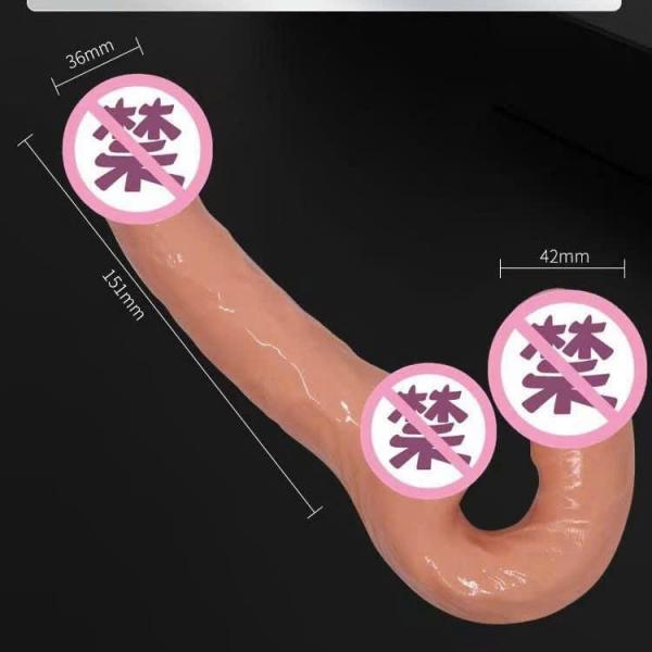 Dương vật giả hai đầu silicon màu da cao câp 