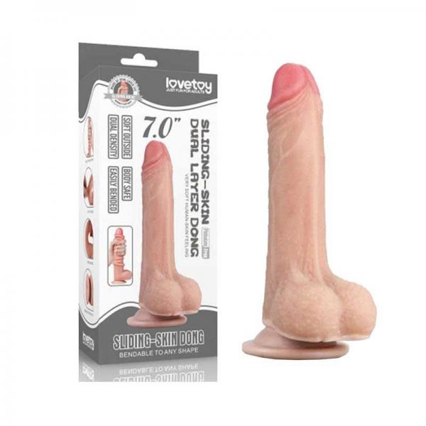 Dương vật giả dính tường siêu mềm skin Dong 7.0 - Lovetoy Sliding cao cấp 